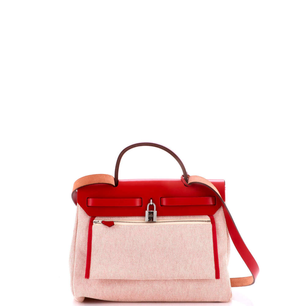Hermes 31 Herbag Zip Pegase Pop Toile and Leather - Picture 4 of 8